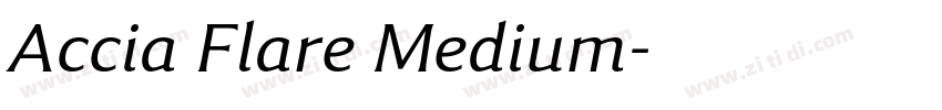 Accia Flare Medium字体转换